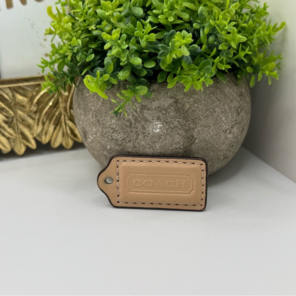 Coach Tan Leather Tag Custom Name Asuka